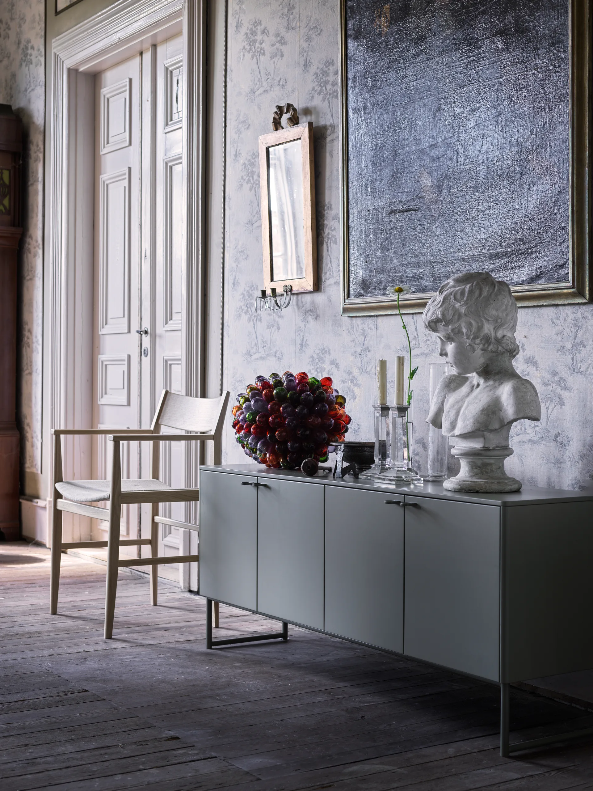 Deus sideboard 75 cm, Olivengrå Mavis