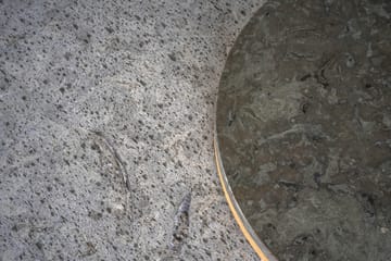 Dondo sofabord hvitpigmentert eik Ø80 cm - Høvlet kalkstein - Mavis