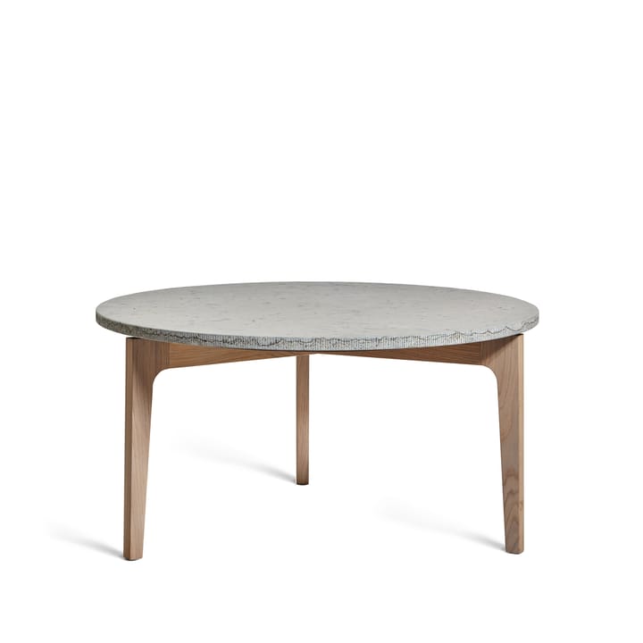 Höllviken sofabord Ø80 cm - Kalkstein-hvitpigmenterte eikeben - Mavis