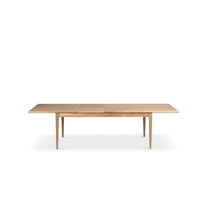 Höllviken spisebord - Eik hvitpigmentert mattlakk-2 ilegg-eik á 50 cm - Mavis