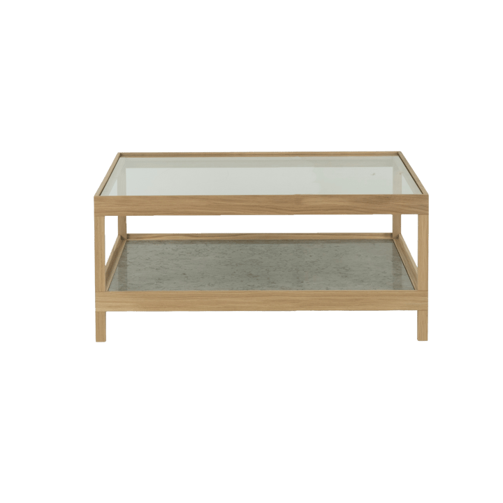 Ima sofabord 90x90 cm - Hvitpig. mattlakkert eik, kalkstein - Mavis