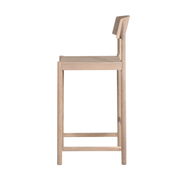 Rod barstol 65 cm - Hvit voksoljet eik - Mavis