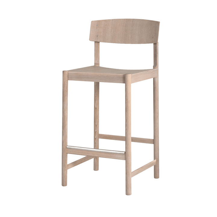 Rod barstol 65 cm - Hvit voksoljet eik - Mavis