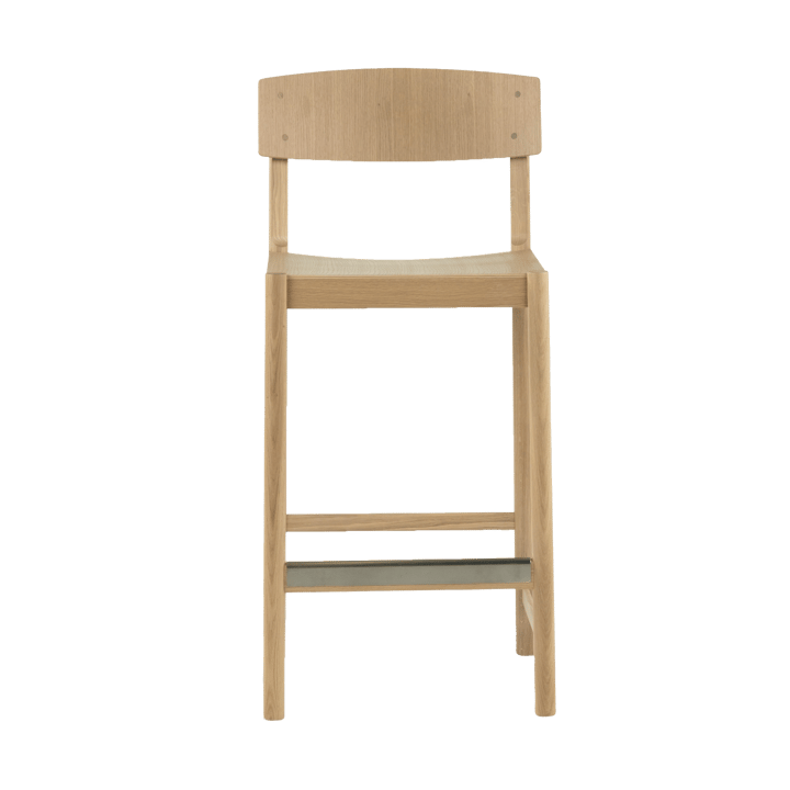 Rod barstol 65 cm, Hvitsjiktegrunnet mattlakkert eik Mavis