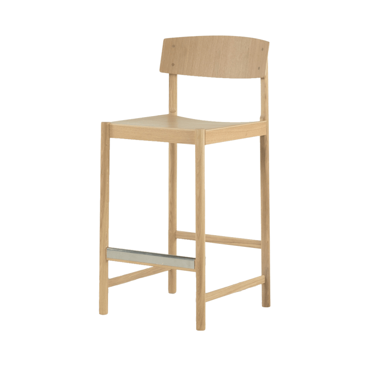 Rod barstol 65 cm - Hvitsjiktegrunnet mattlakkert eik - Mavis
