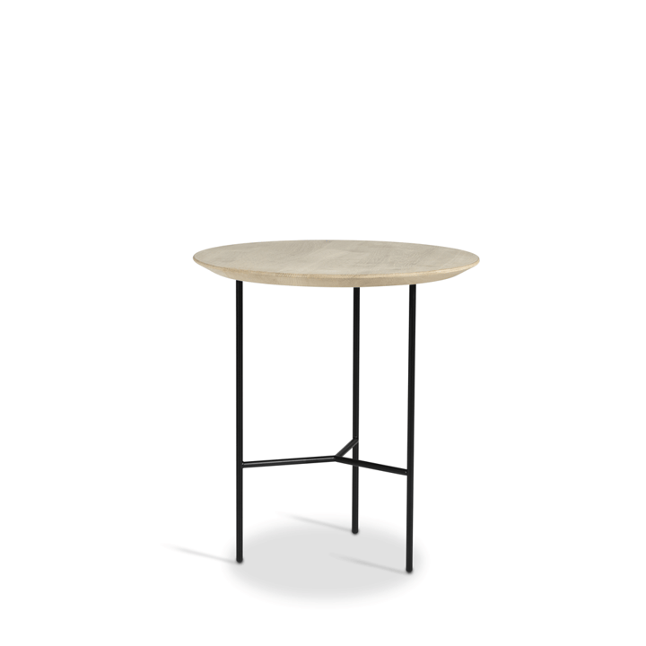 Tribeca sidebord - eik såpet rustikk, svarte ben, ø47 cm - Mavis