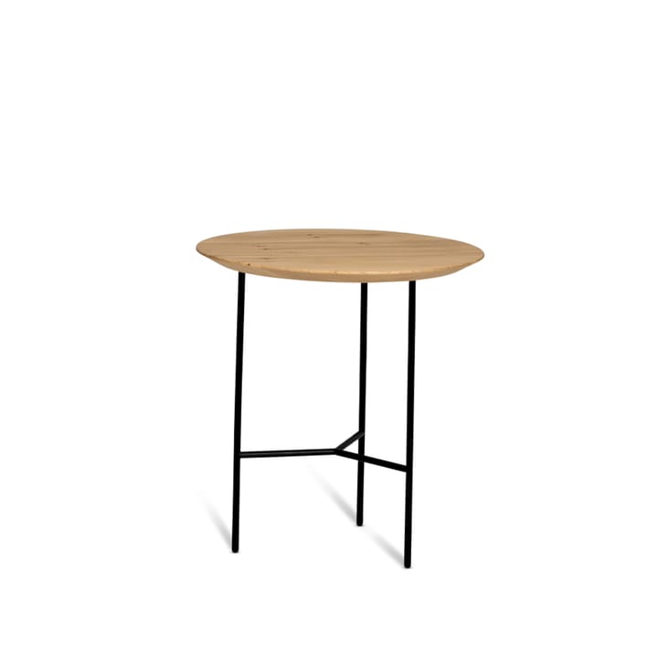 Tribeca sidebord - eiklakk, svarte ben, ø47 cm - Mavis