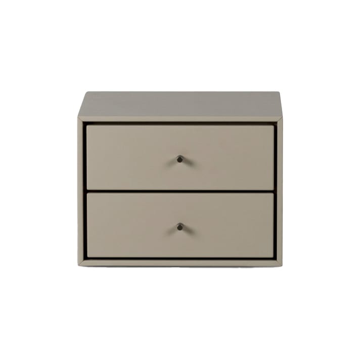 Volt nattbord vegghengt - Beige-rustfritt stål - Mavis