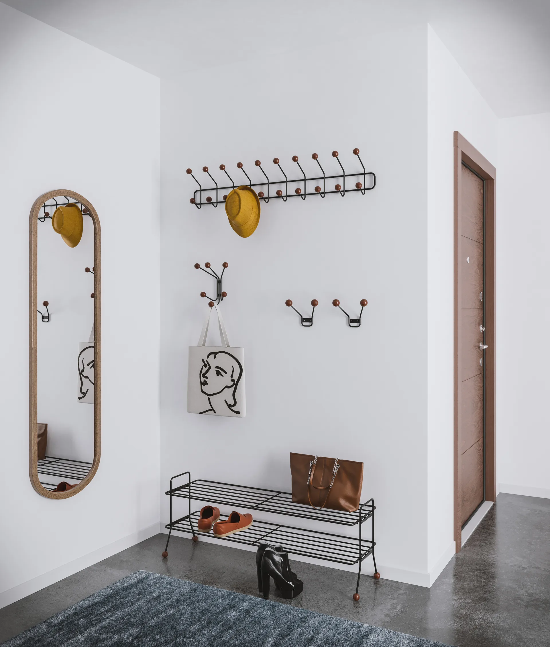 Bill Horizontal L, Svart-mørkbrun Maze