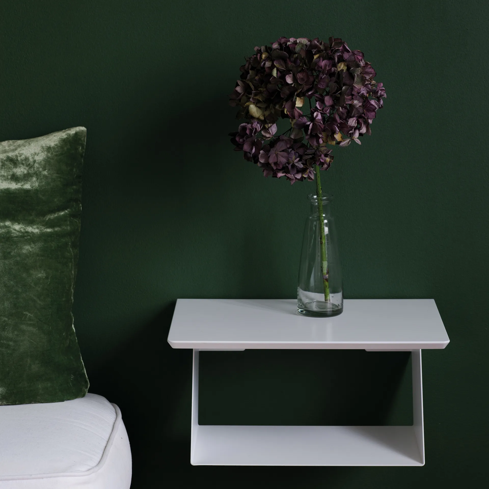 Edgy hylle, hvit Maze