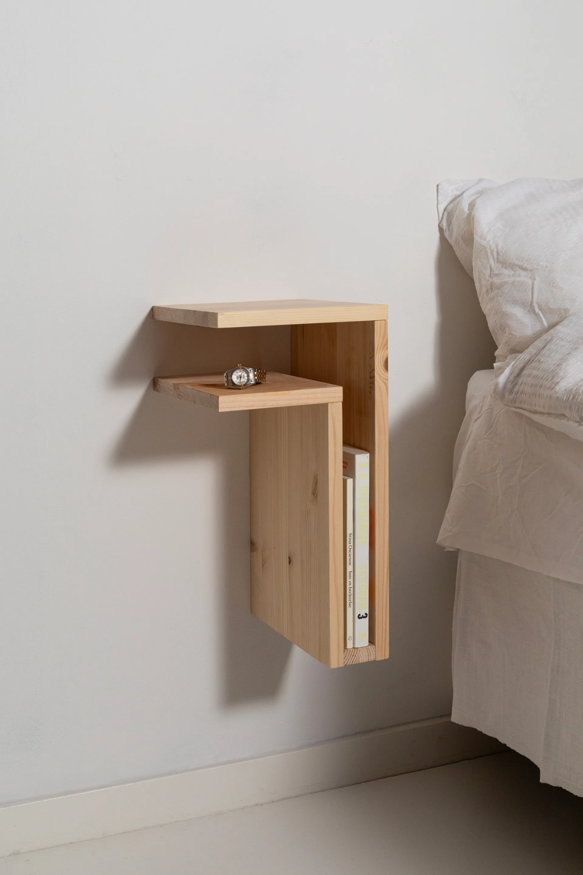 F-shelf Play DIY vegghylle, Pine, left Maze