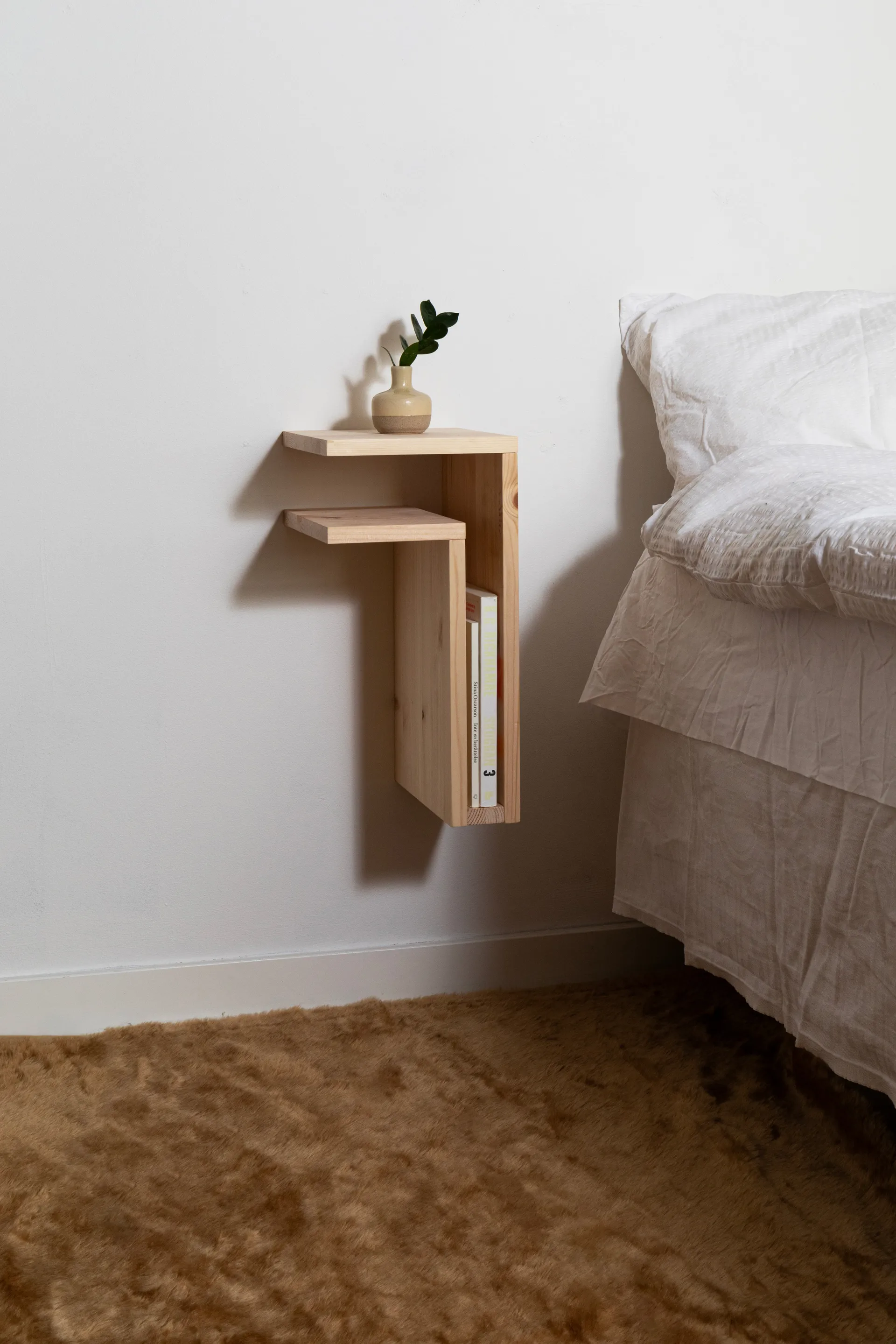 F-shelf Play DIY vegghylle, Pine, left Maze