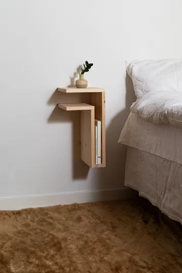 F-shelf Play DIY vegghylle - Pine, left - Maze