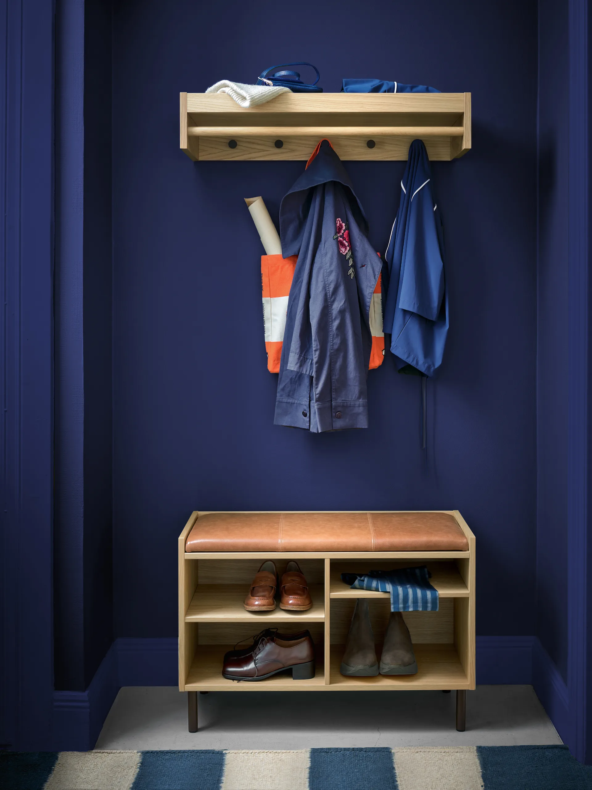 Gentle hattehylle, Eik, 78x15x32 cm Maze