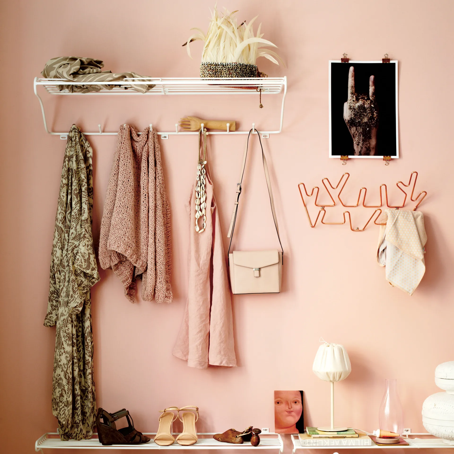 Hat Rack L hattehylle, hvit Maze