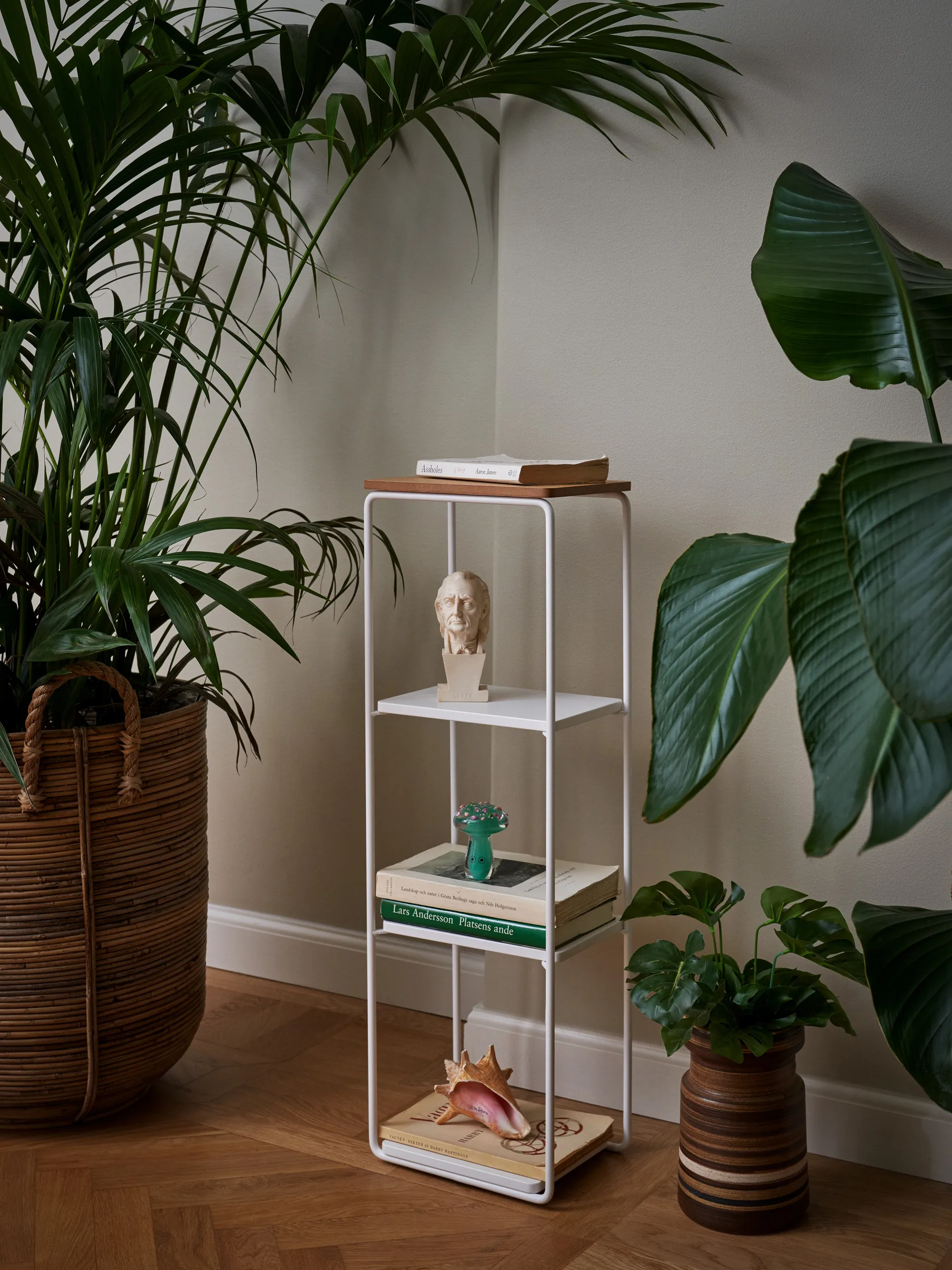 Mixrack Floor Shelf L hylle 26 x 19 x 82,2 cm, Oak-white Maze