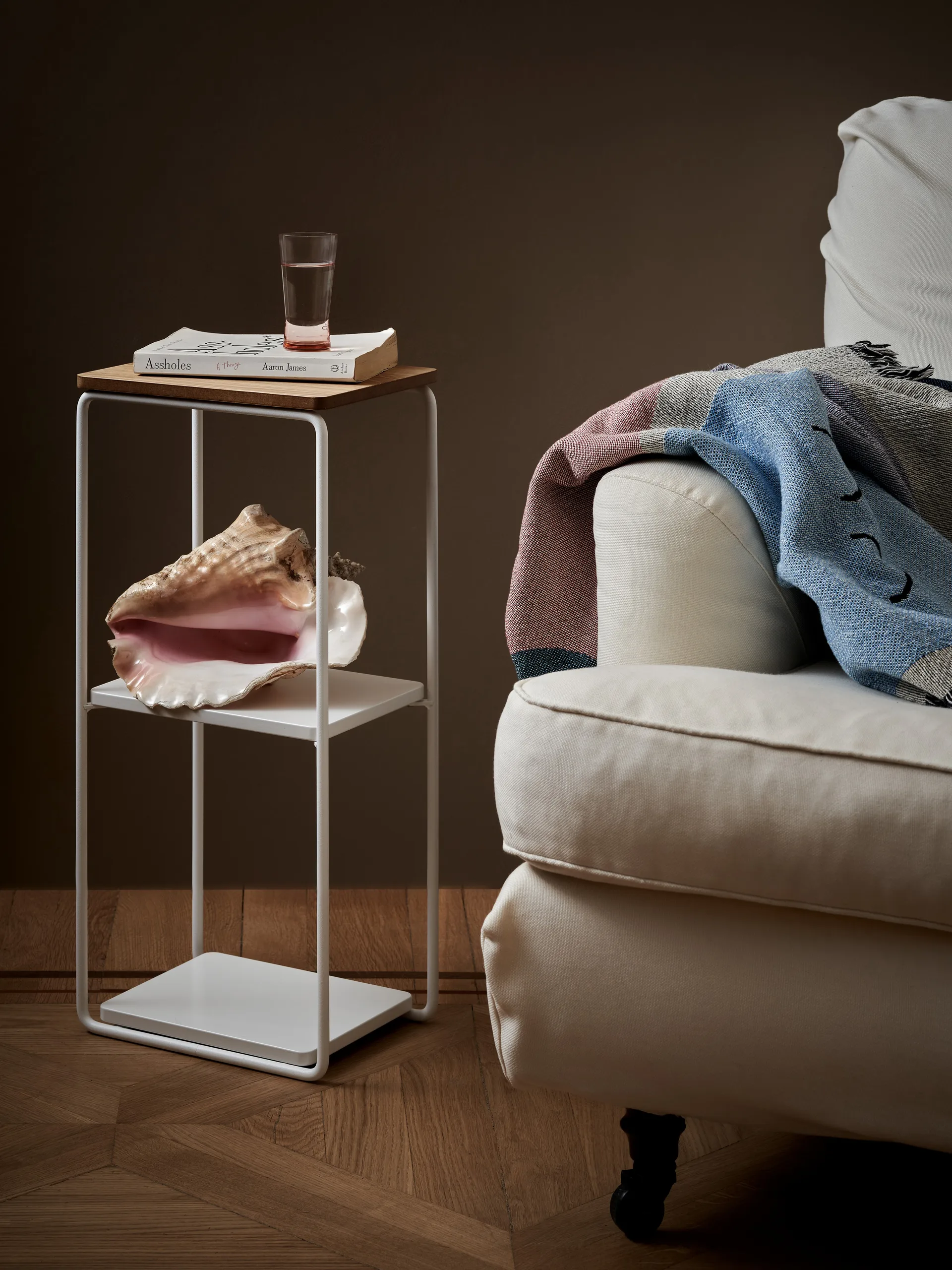 Mixrack Floor Shelf S hylle 26 x 19 x 57,2 cm, Oak-white Maze