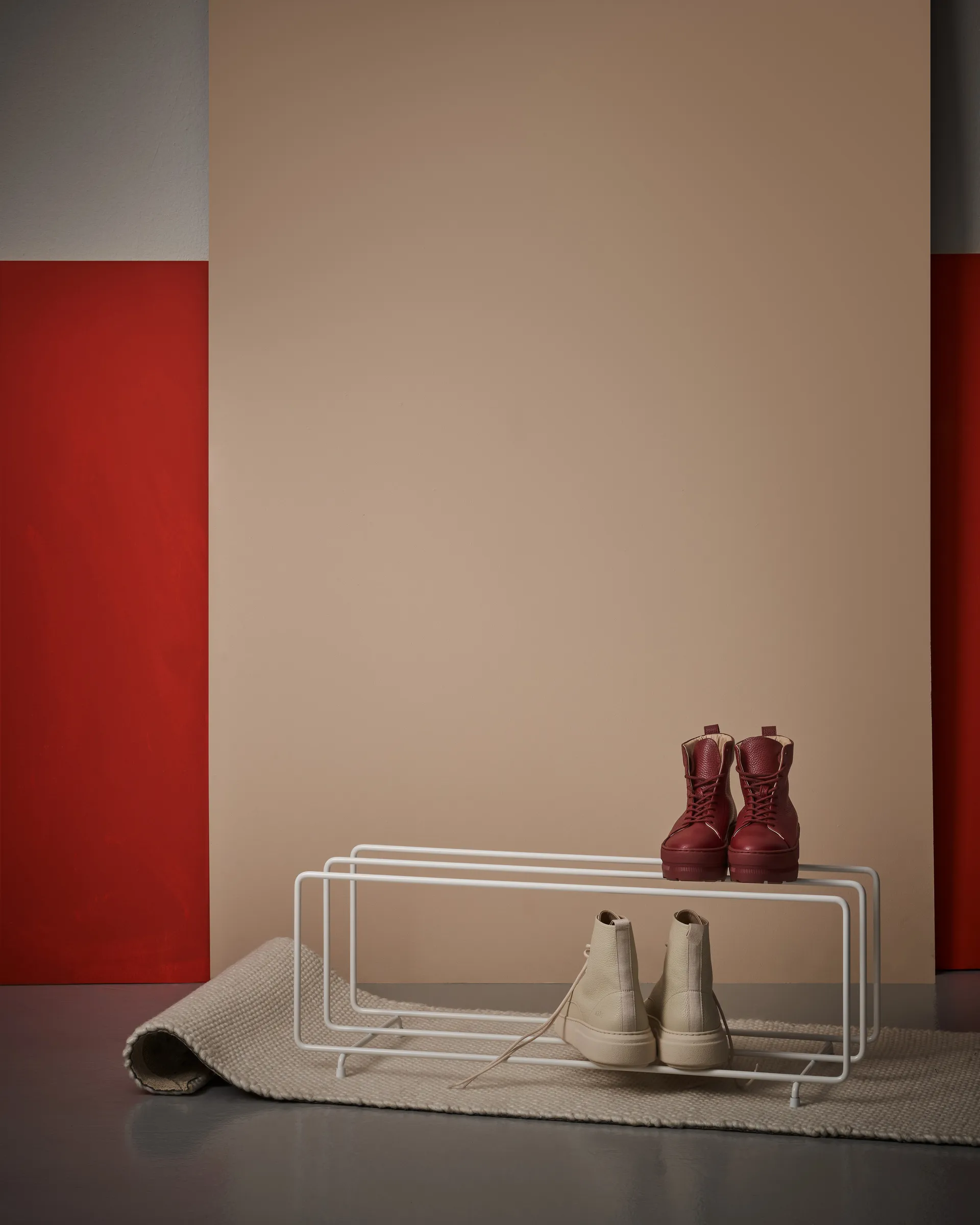 Mixtrack skohylle L, Hvit Maze