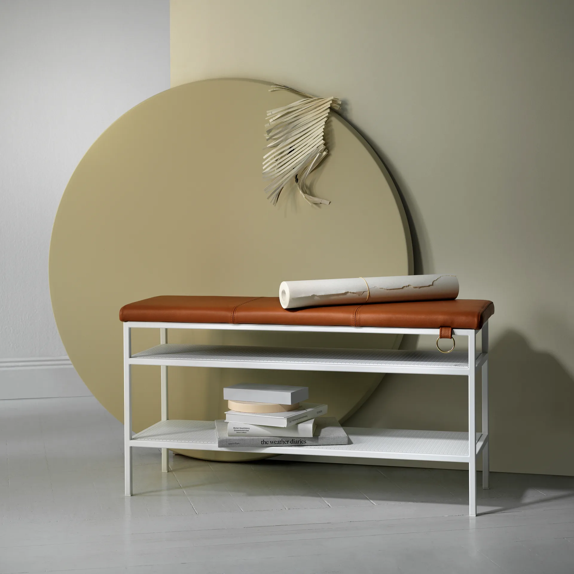 Nancy skohylle, hvit-cognac Maze