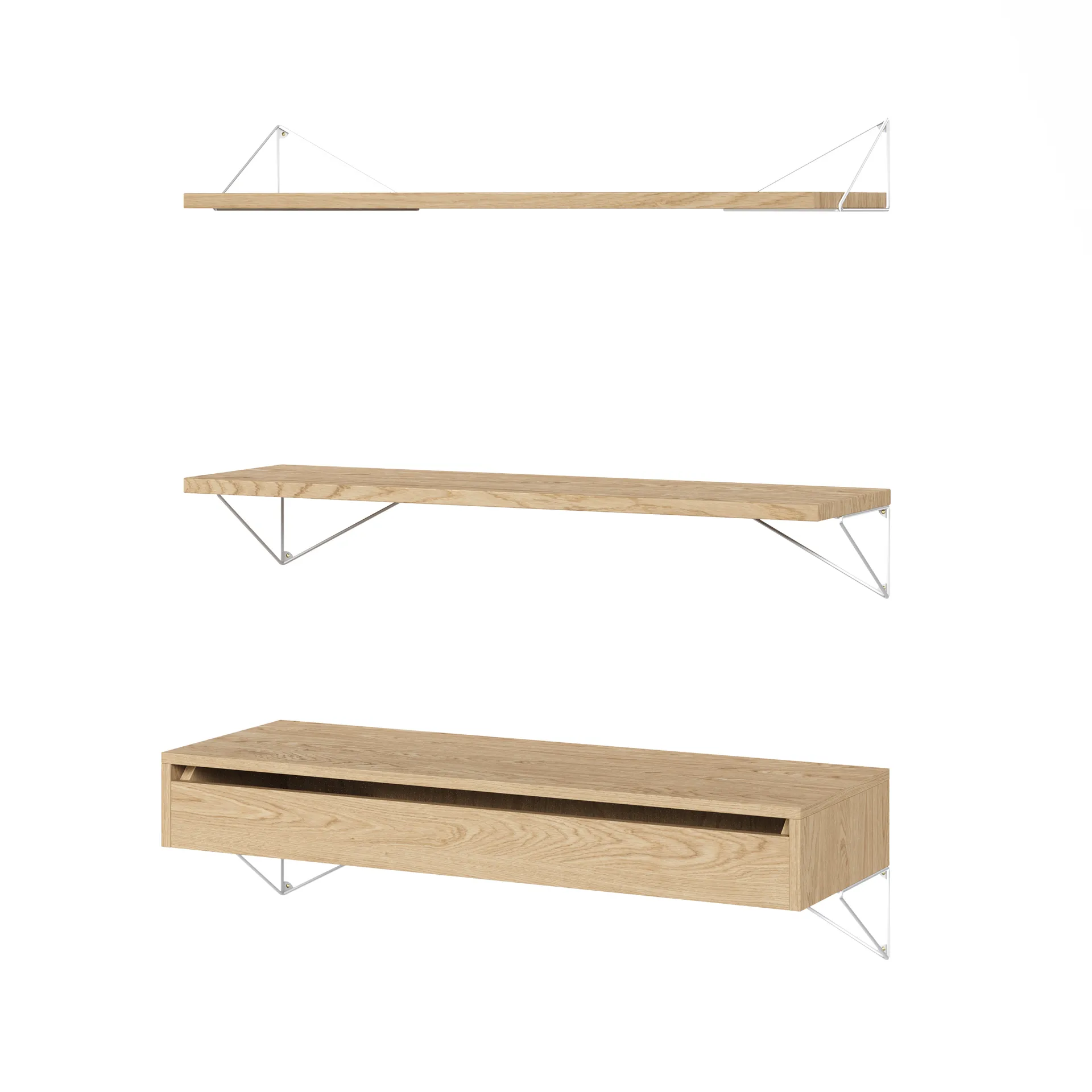 Pythagoras Bundle C hyllesystem eik-hvit,  Maze