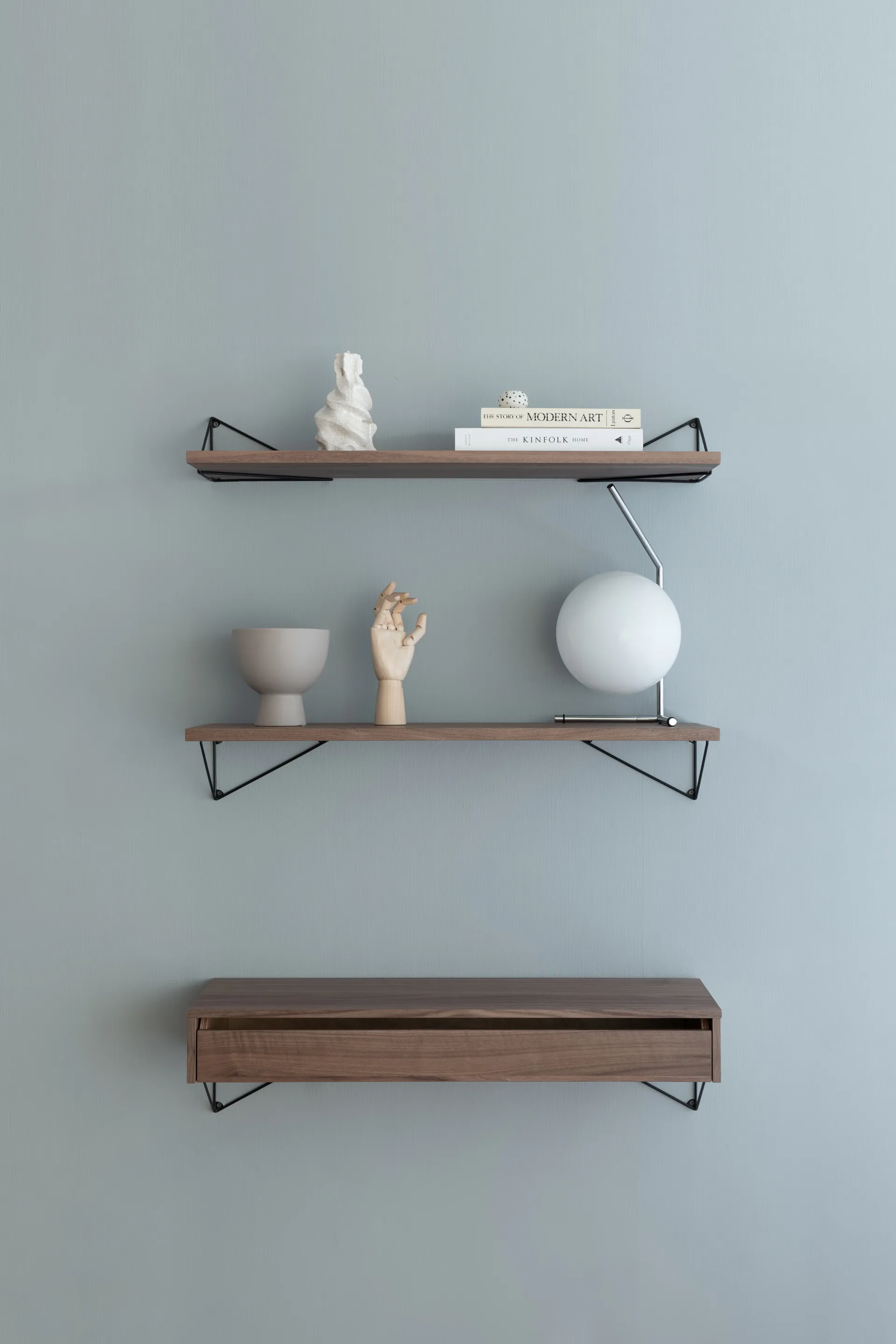 Pythagoras Bundle C hyllesystem valnøtt-svart Maze