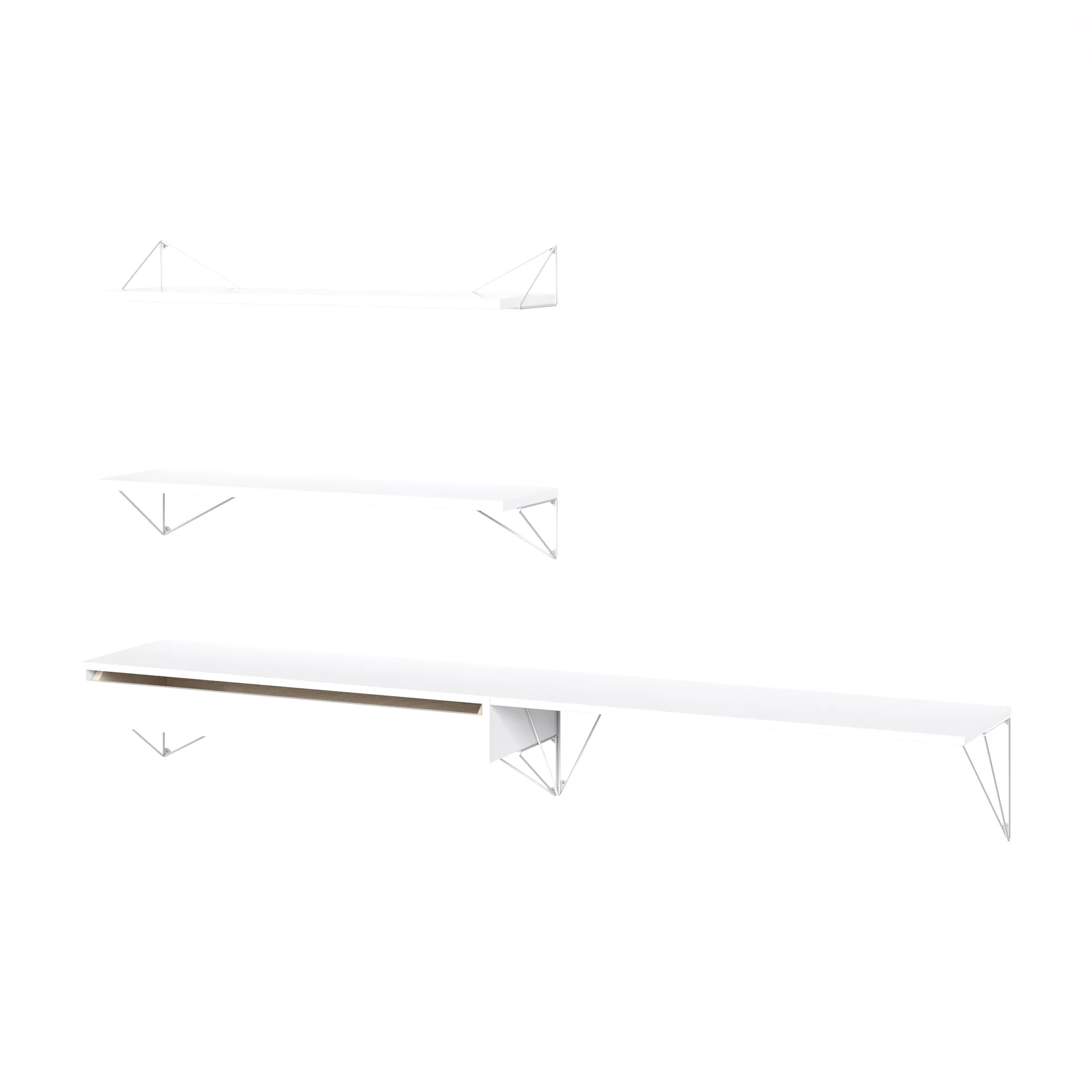 Pythagoras Bundle D hyllesystem hvit-hvit,  Maze