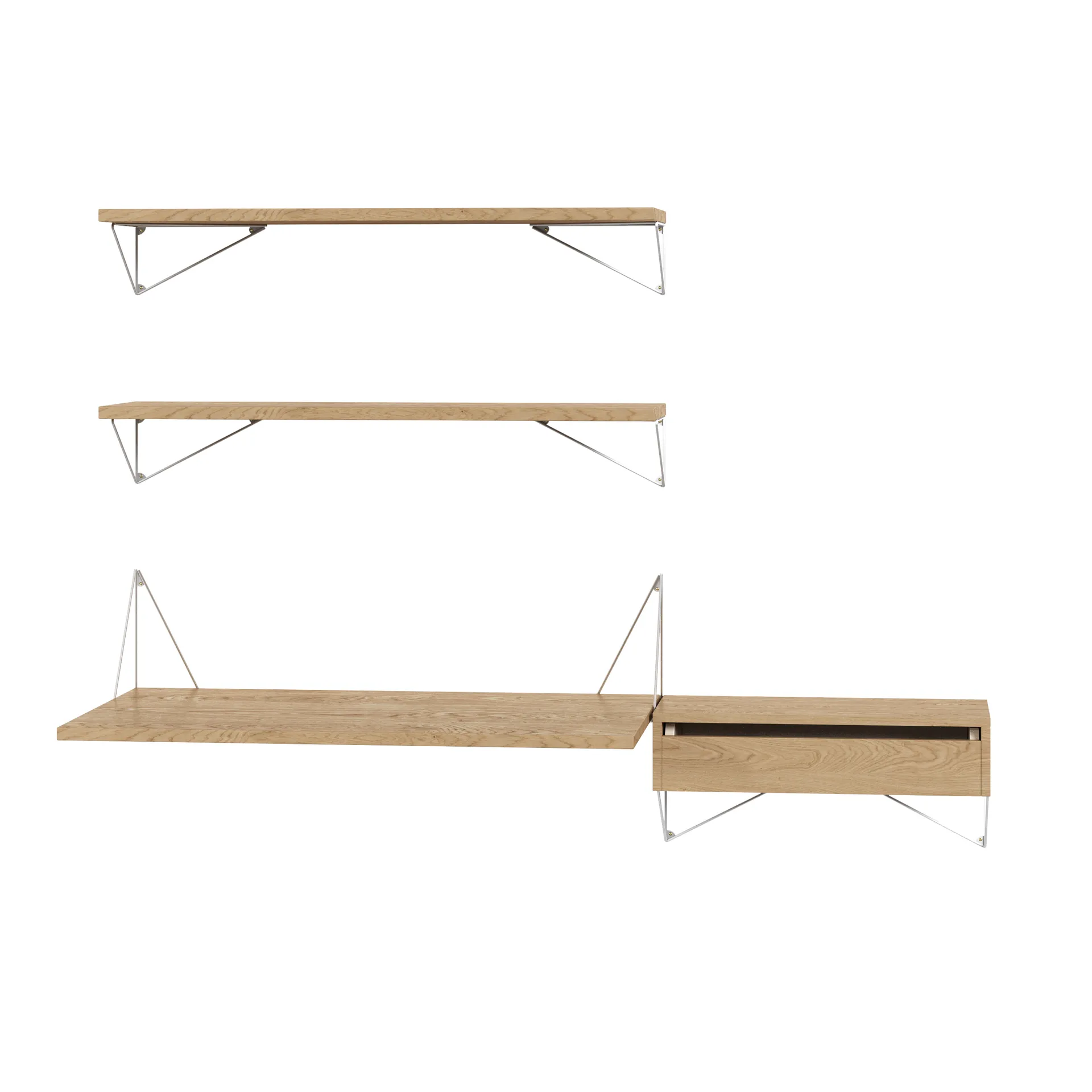 Pythagoras Bundle E hyllesystem eik-hvit,  Maze