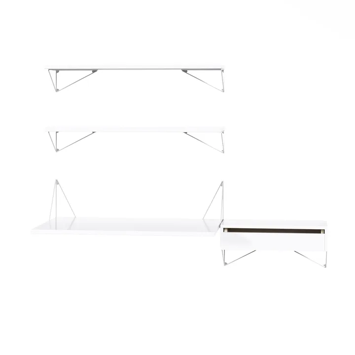 Pythagoras Bundle E hyllesystem hvit-hvit - Maze