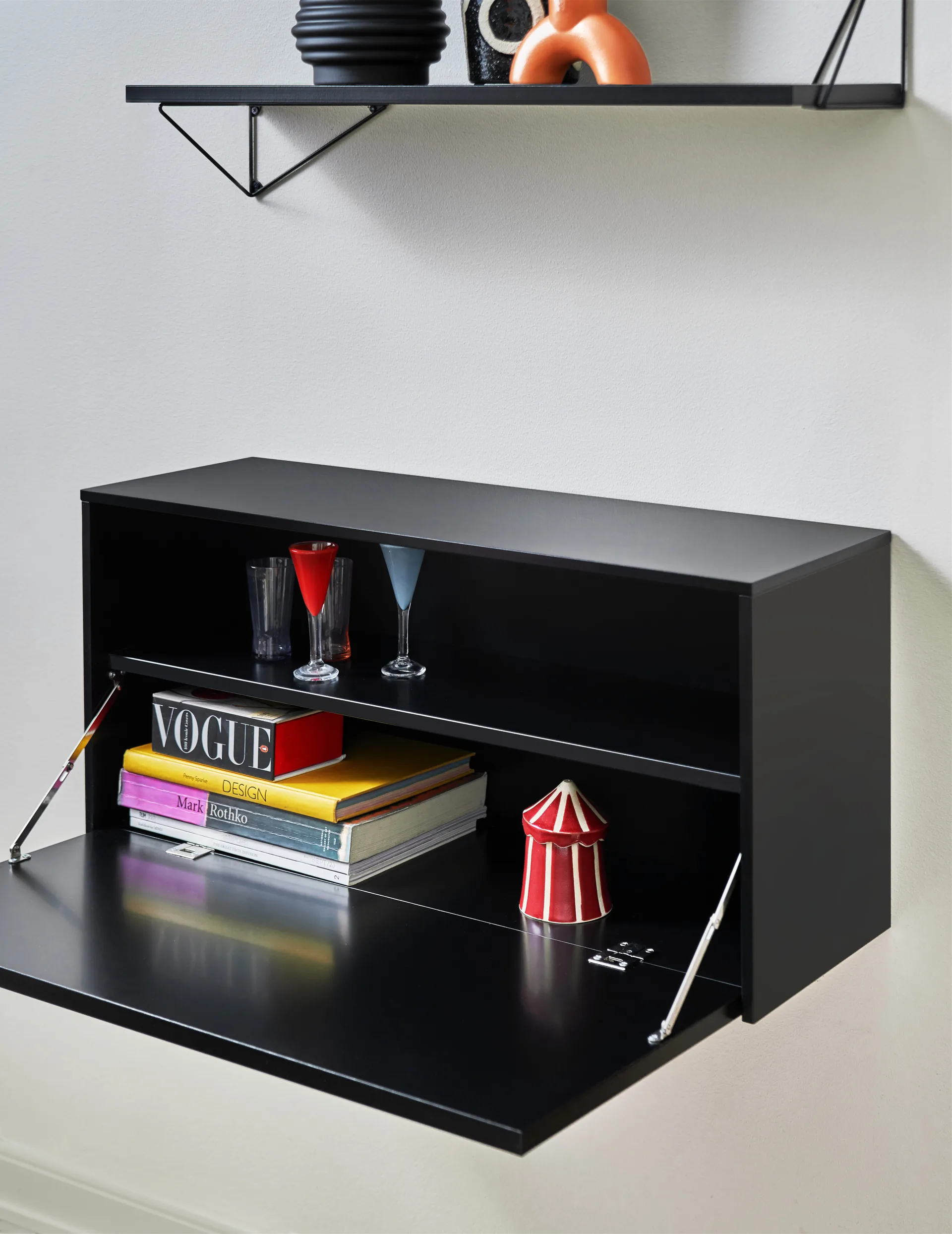 Pythagoras Cabinet veggskap 38 x 80 cm, Black Maze