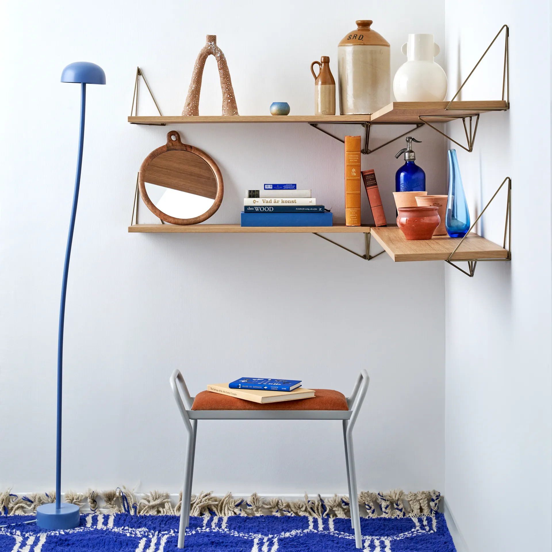 Pythagoras konsoll, 2-pakn., messing Maze