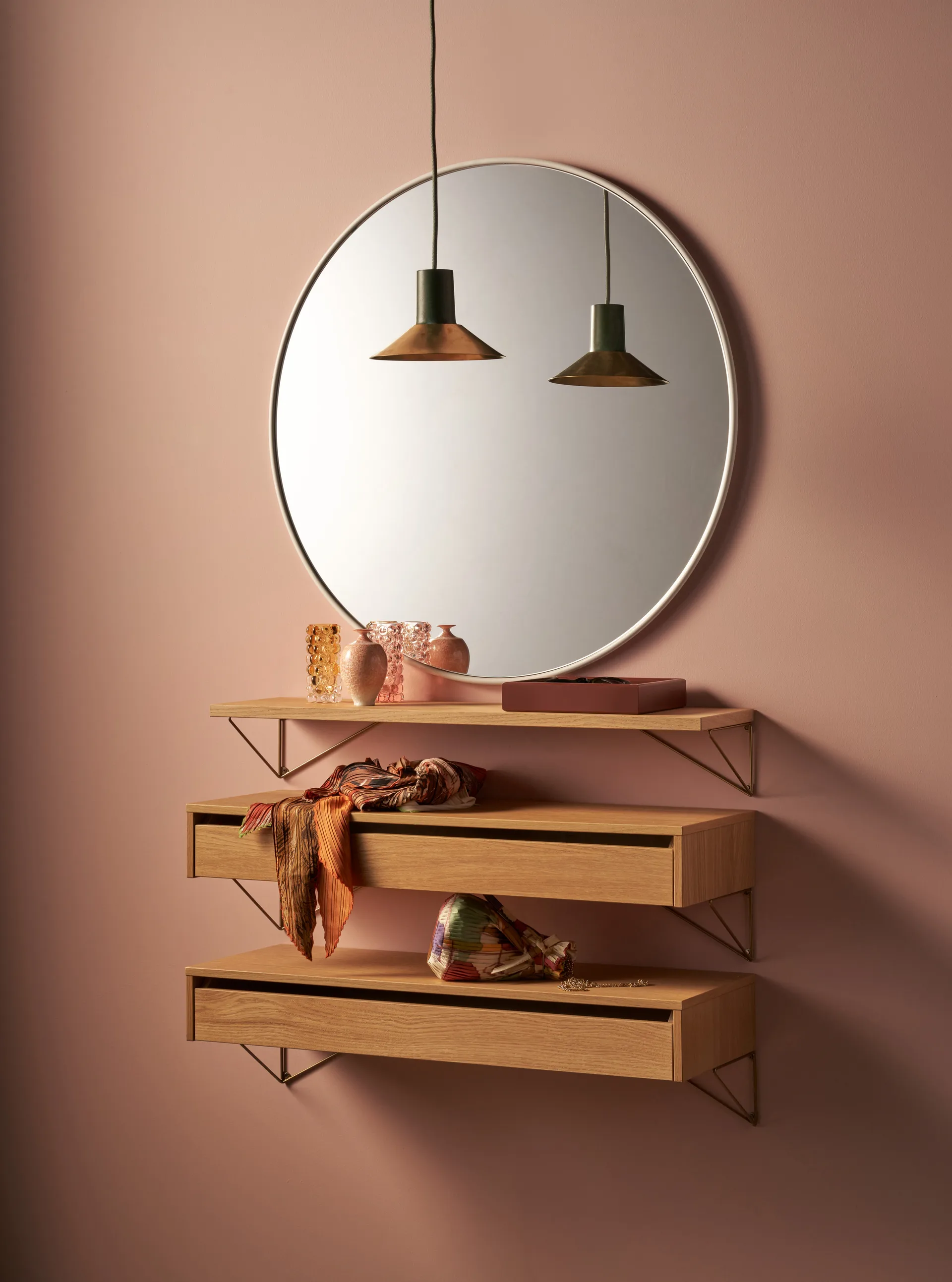 Pythagoras konsoll, 2-pakn., messing Maze