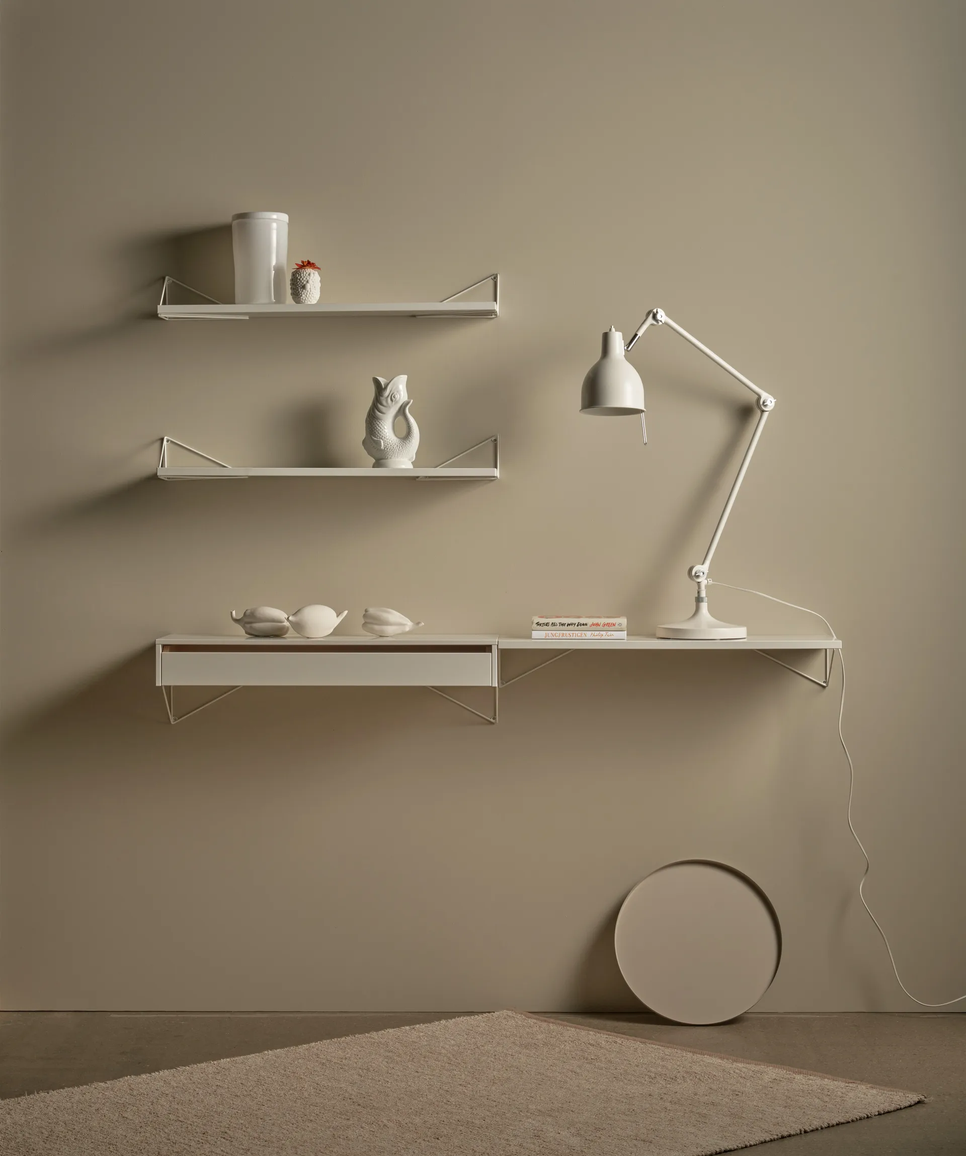 Pythagoras låda L, hvit Maze