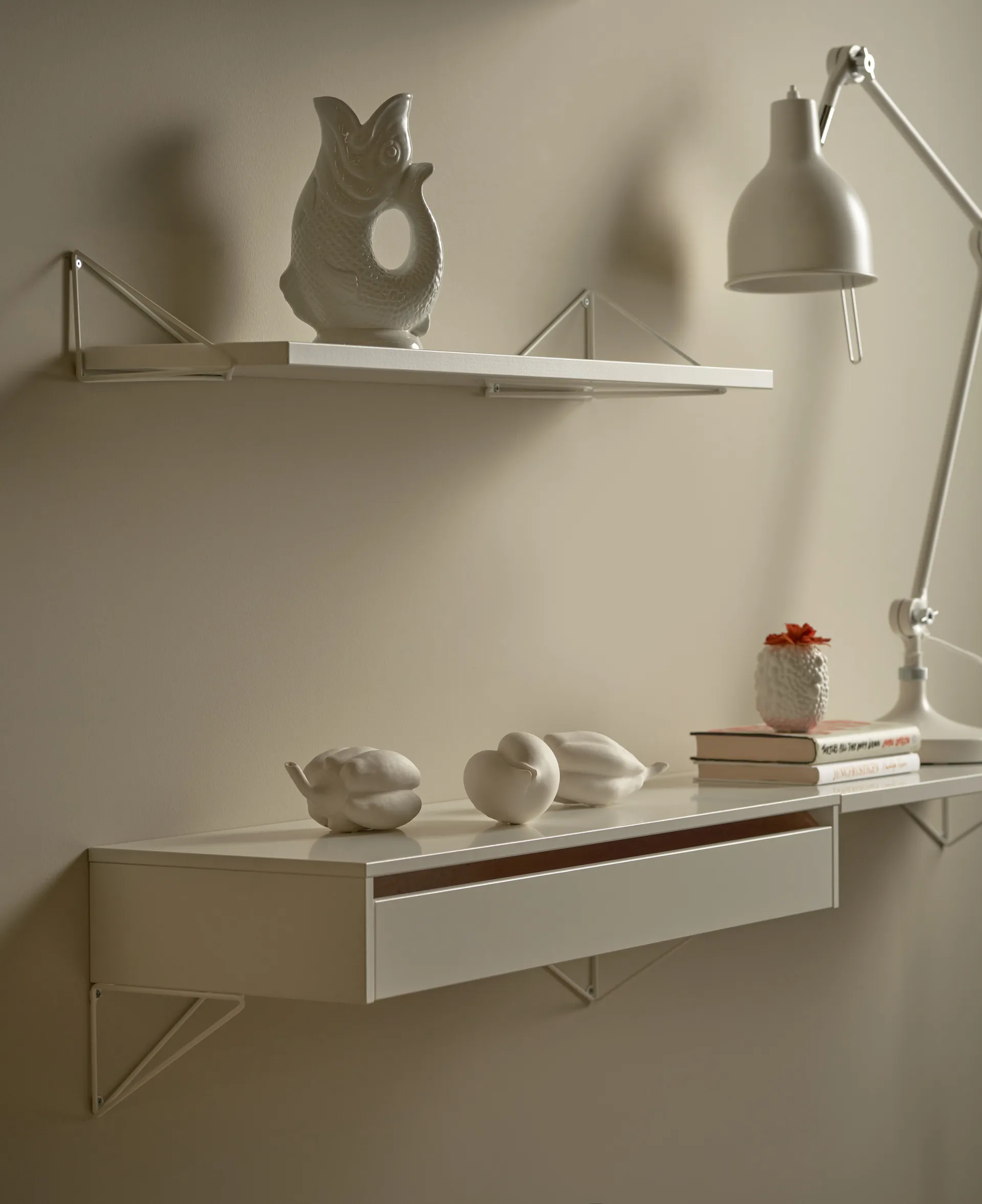 Pythagoras låda L, hvit Maze