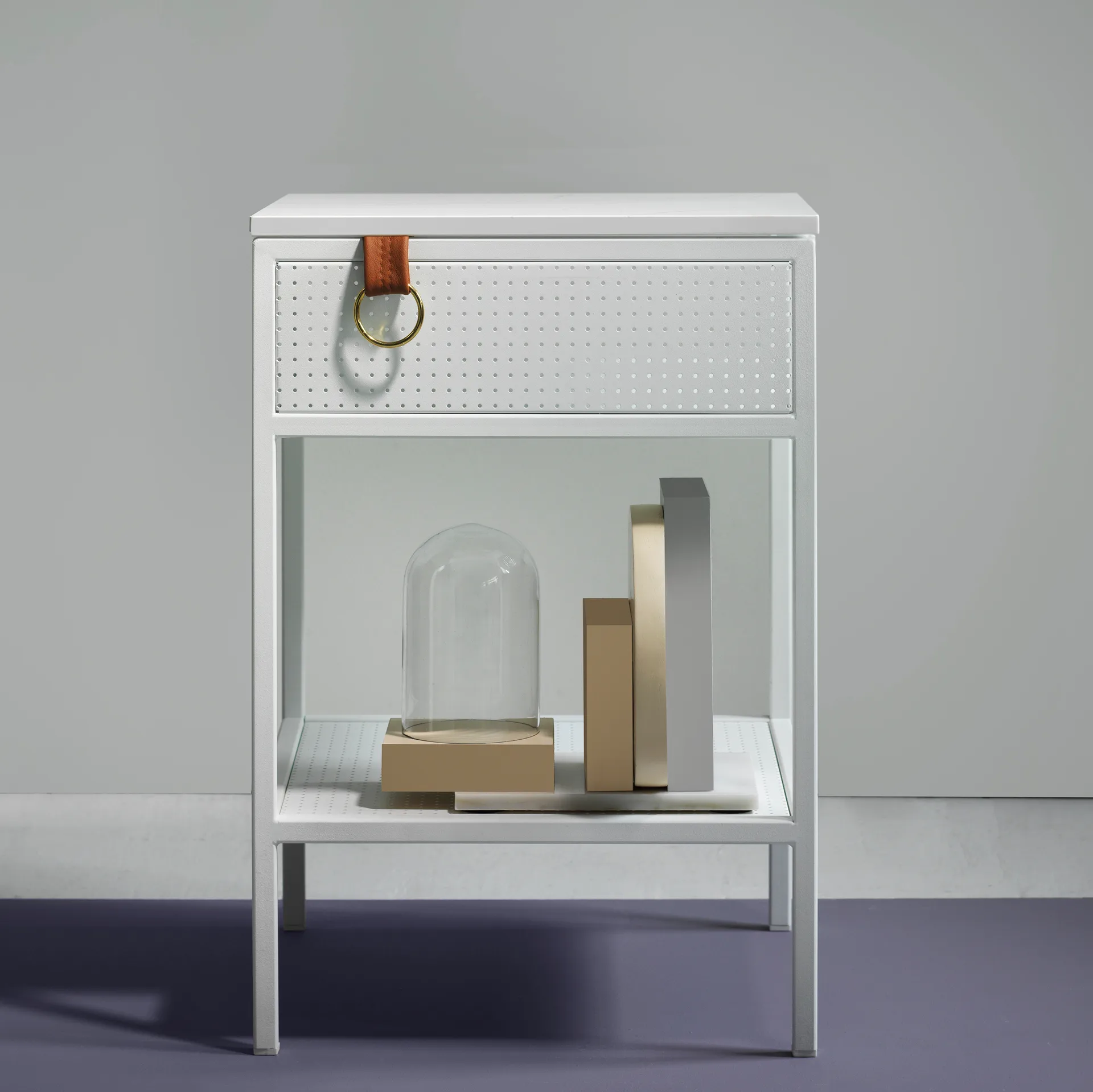 Tracy sidebord, vänsterstilt, hvit Maze