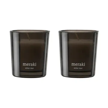 Meraki duftlys 12 timer 2-pk - Amber dust - Meraki