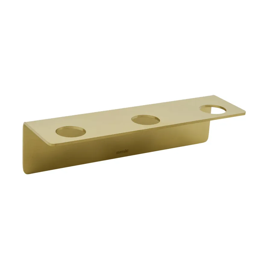 Meraki flaskehenger, Børstet messingfinish, for 3 flasker Meraki
