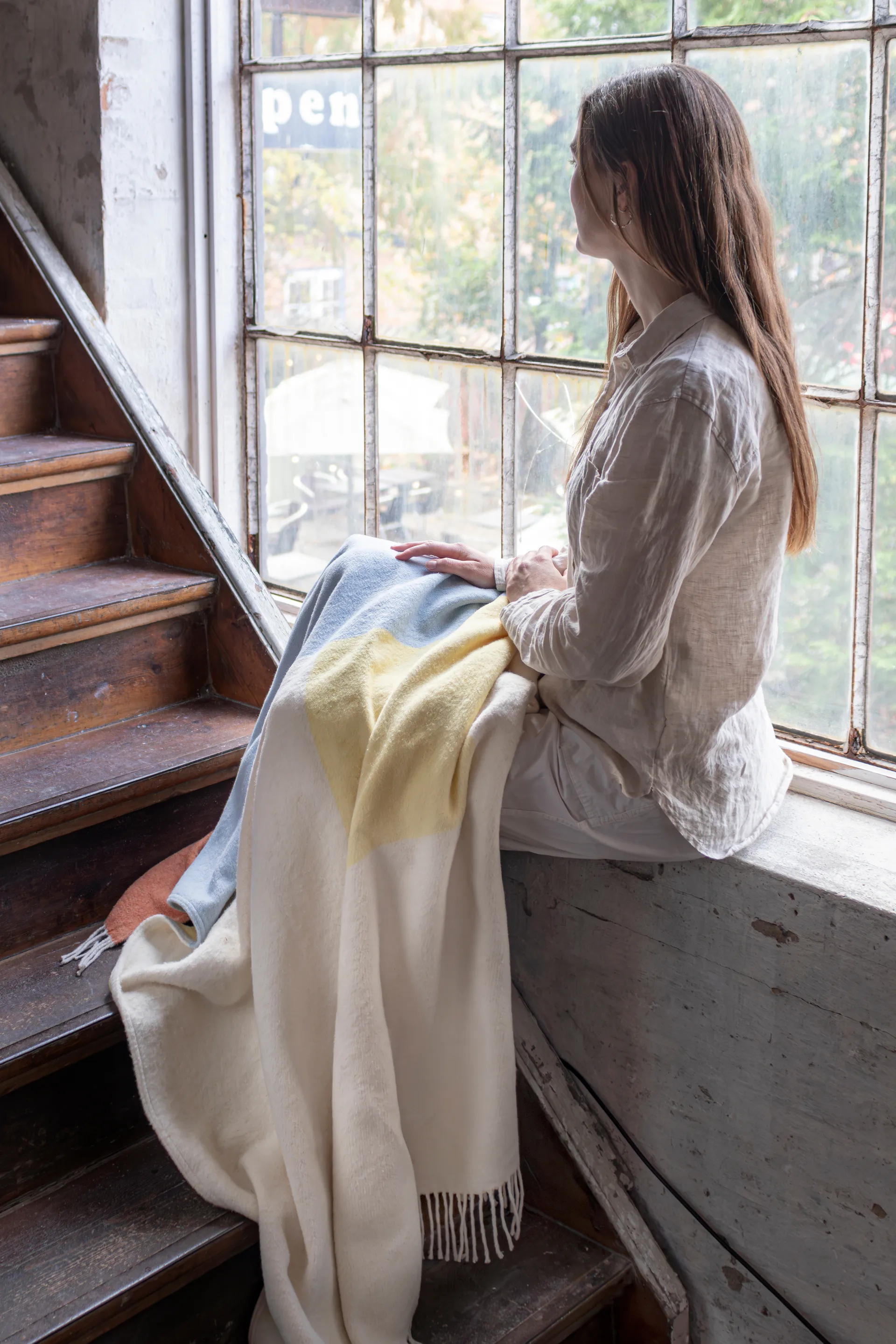 Brick pledd 125x190 cm, Light yellow Mette Ditmer