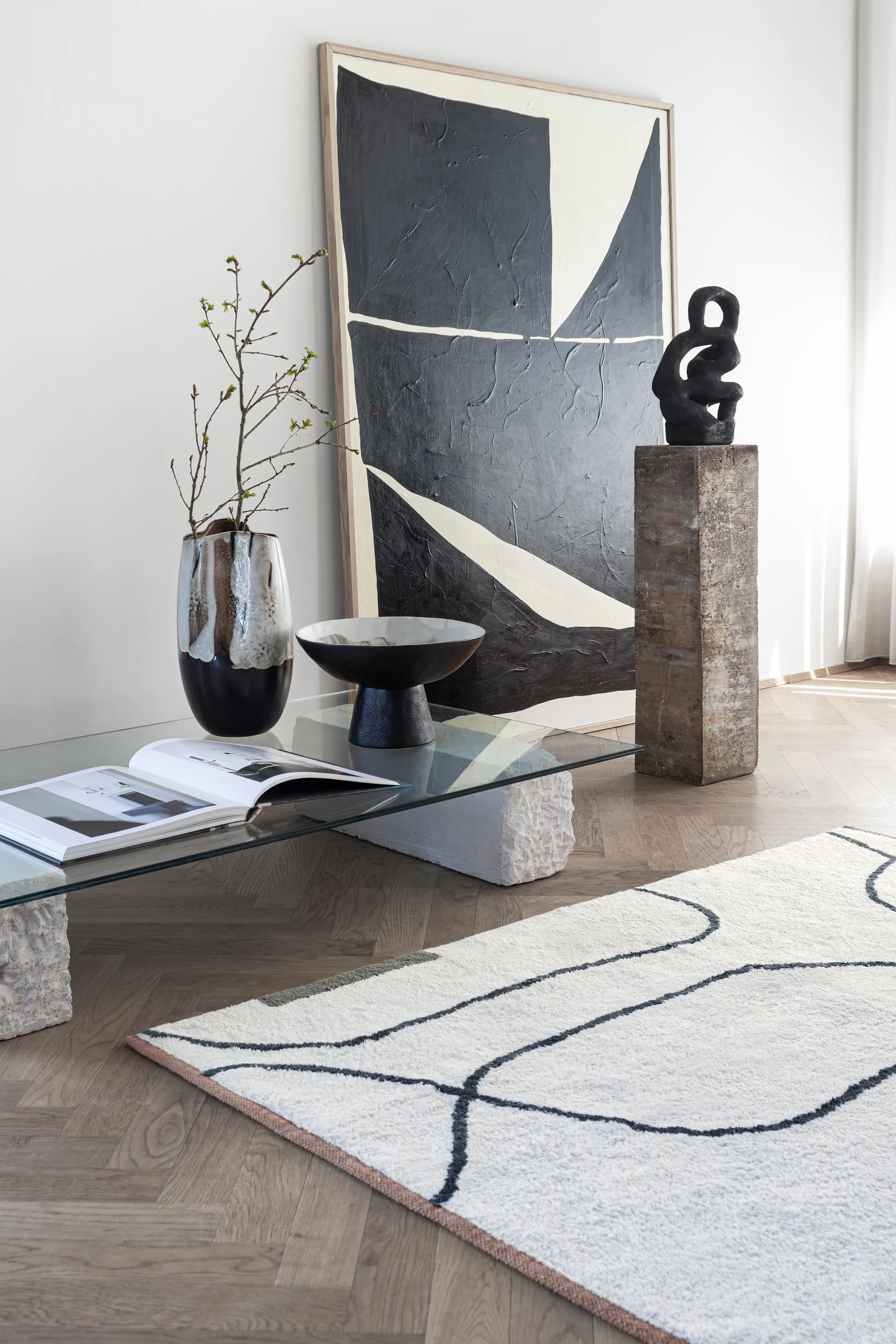 By Hand vase large 38,5 cm, Off-white Mette Ditmer