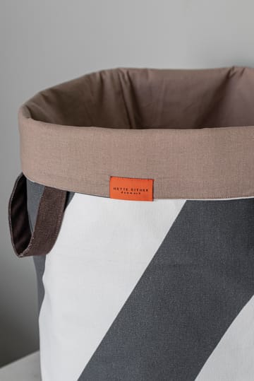 Diagonal vaskekurv Ø40x50 cm - Dark grey-off-white - Mette Ditmer