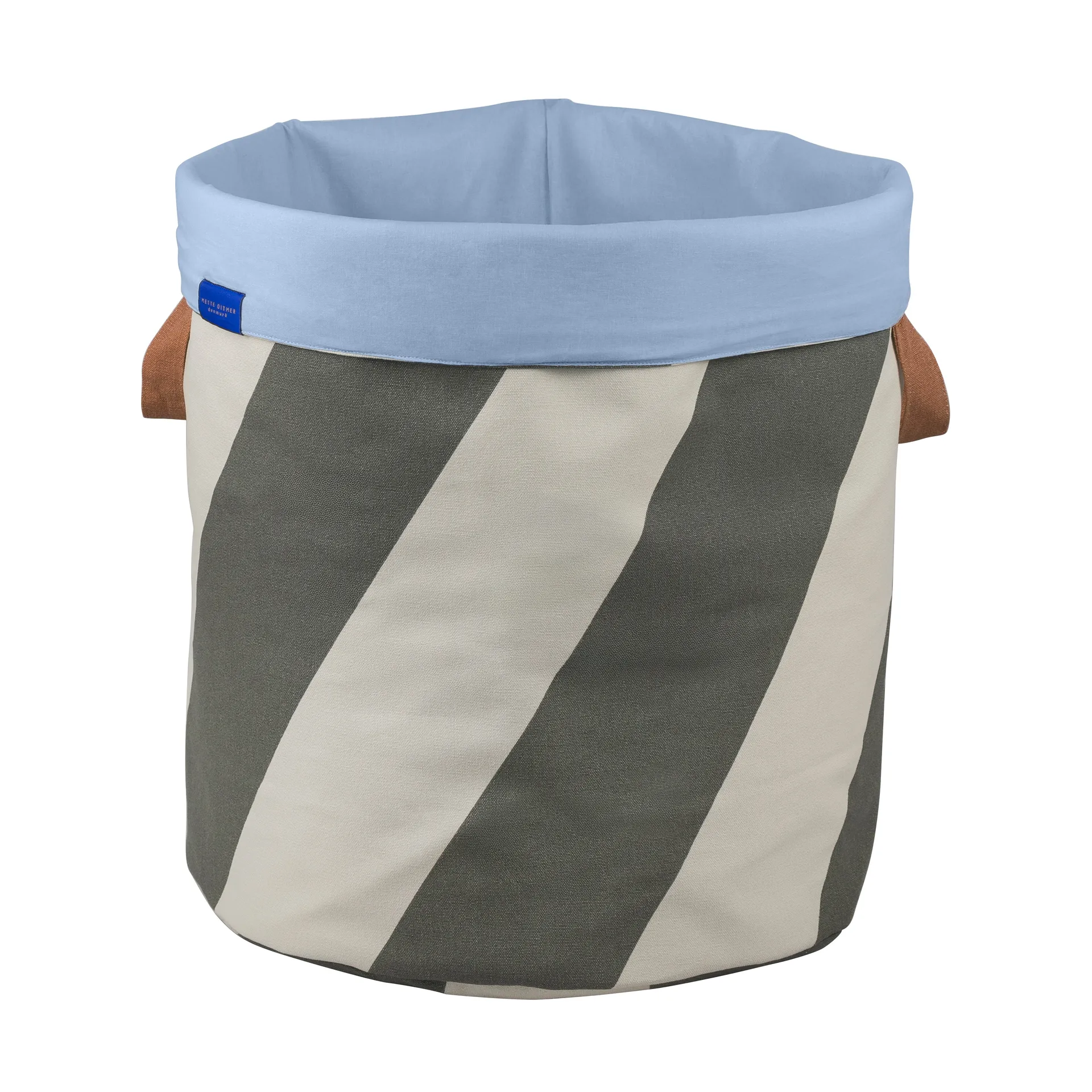 Diagonal vaskekurv Ø40x50 cm, Dark olive-sand Mette Ditmer