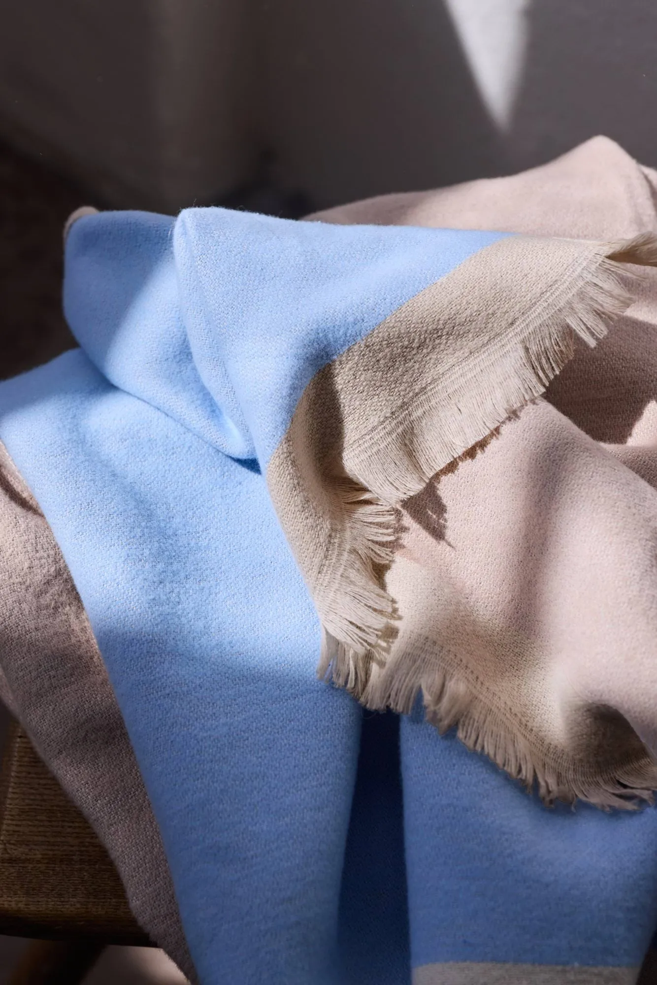 Duet pledd, Beige-Blue (beige-blå), 130x175 cm Mette Ditmer