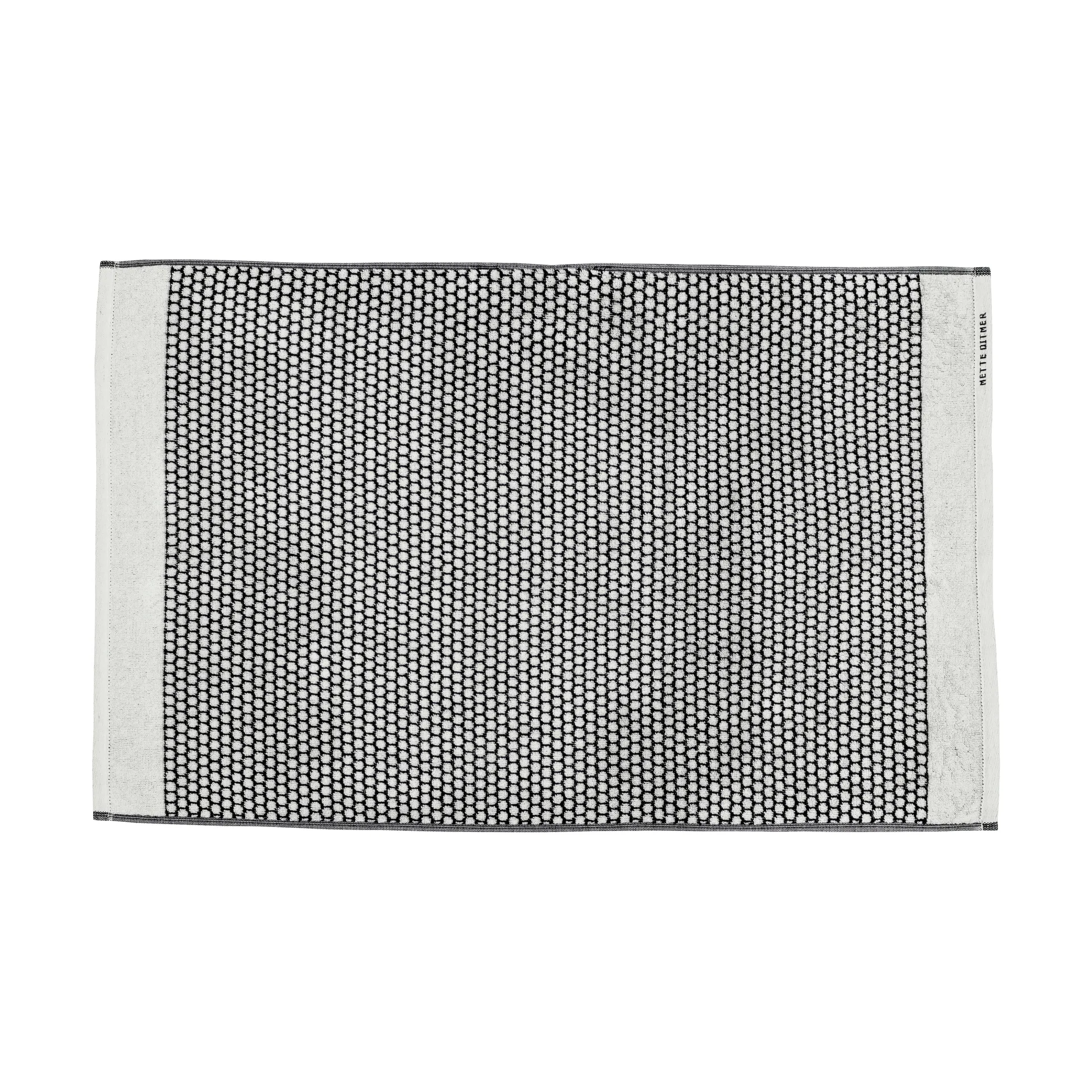 Grid baderomsmatte 50 x 80 cm, Sort-offwhite Mette Ditmer