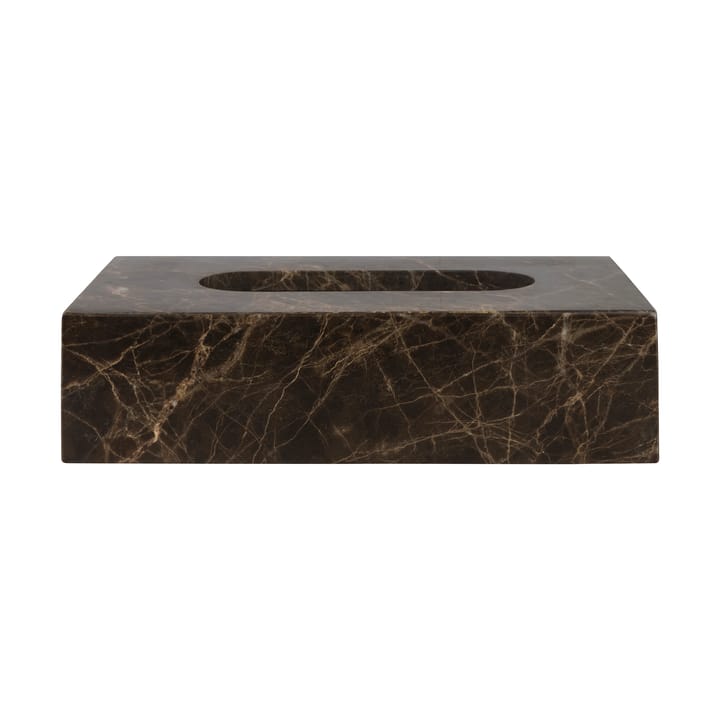 Marble lommetørkleboks 14 x 25,5 cm - Brun - Mette Ditmer