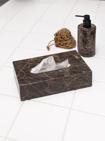 Marble lommetørkleboks 14 x 25,5 cm - Brun - Mette Ditmer