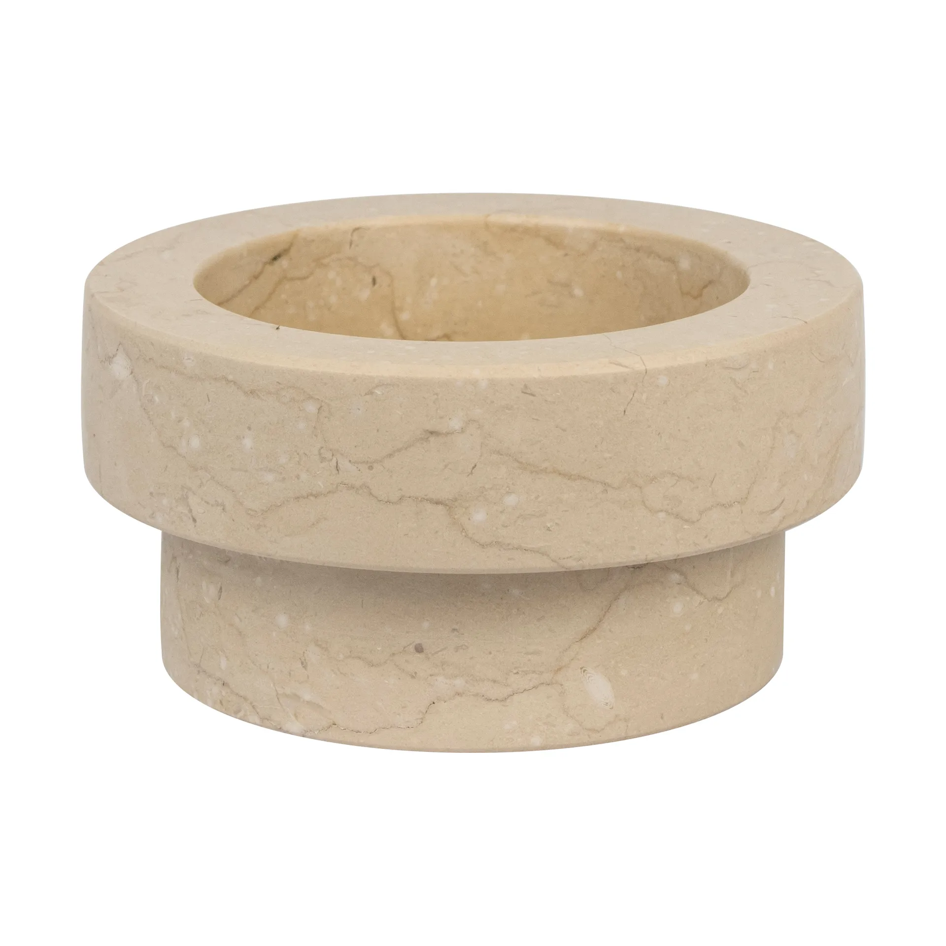 Marble lysestake til kubbelys 5 cm, Sand Mette Ditmer