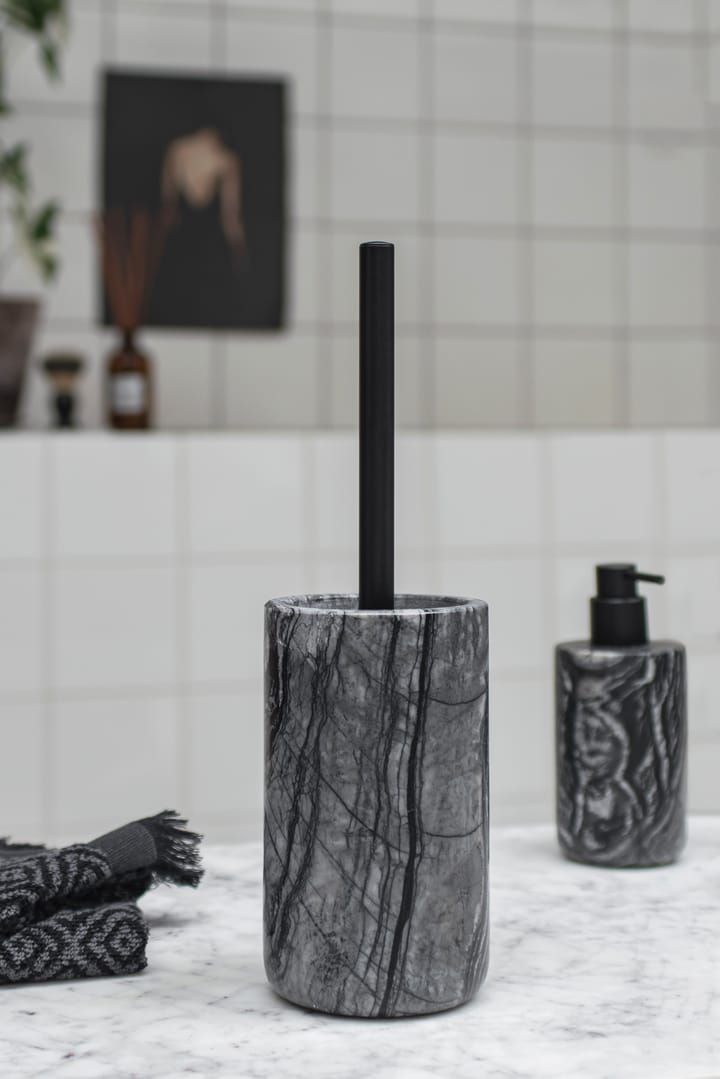 Marble toalettbørste 36 cm, Sort-grå Mette Ditmer