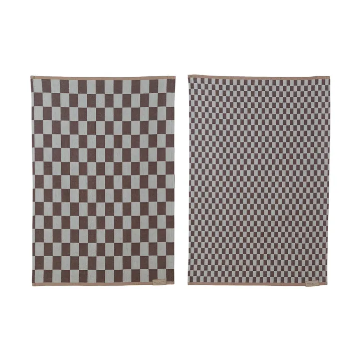 Mini-Max kjøkkenhåndkle 2-pakning - Brown (brun), 50x70 cm - Mette Ditmer