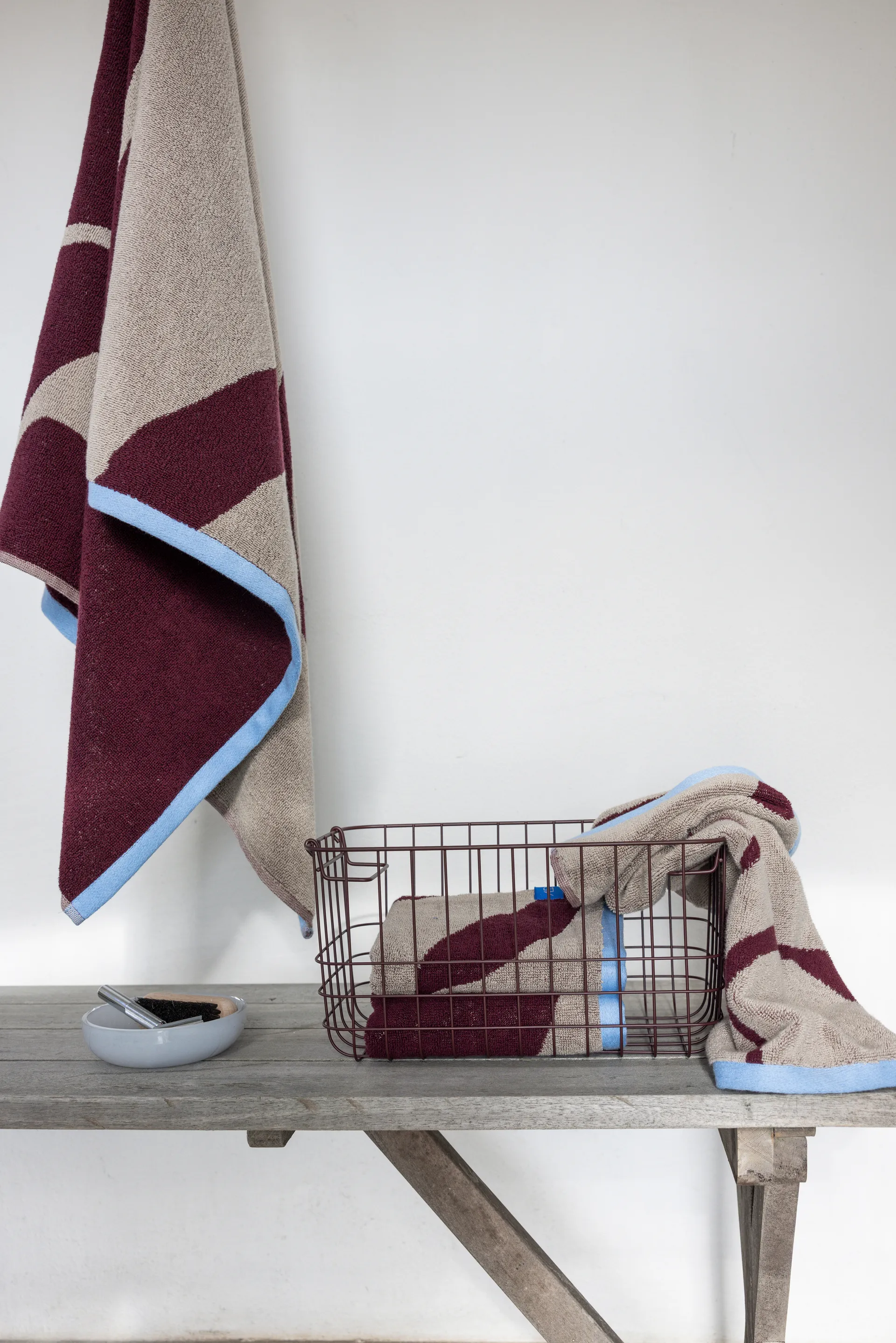 Nova Arte håndkle 50 x 90 cm 2-pakning, Wine-sand Mette Ditmer