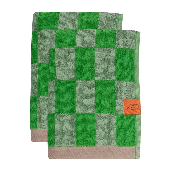 Retro håndkle - Classic green, 40x55 cm, 2-stk - Mette Ditmer