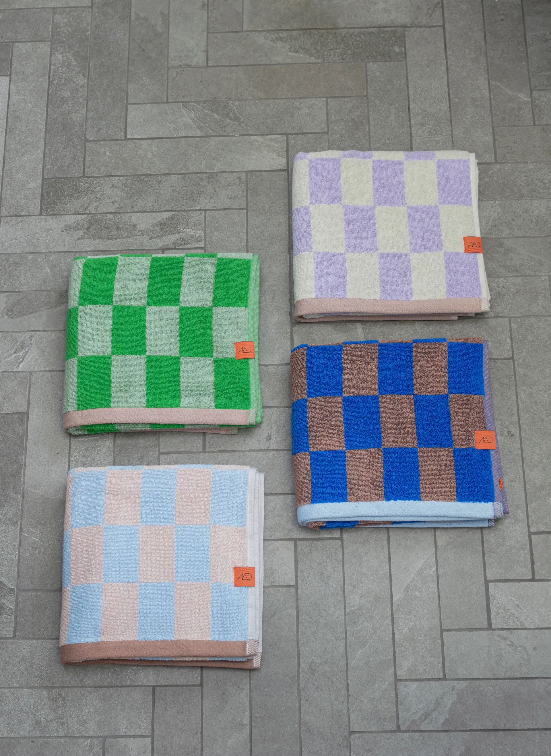 Retro håndkle, Classic green, 50x90 cm Mette Ditmer